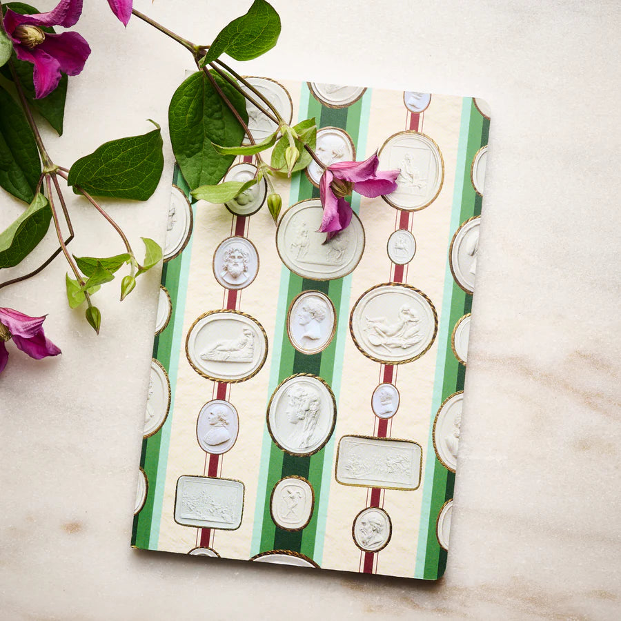 Green Stripe Intaglio Notebook | Large